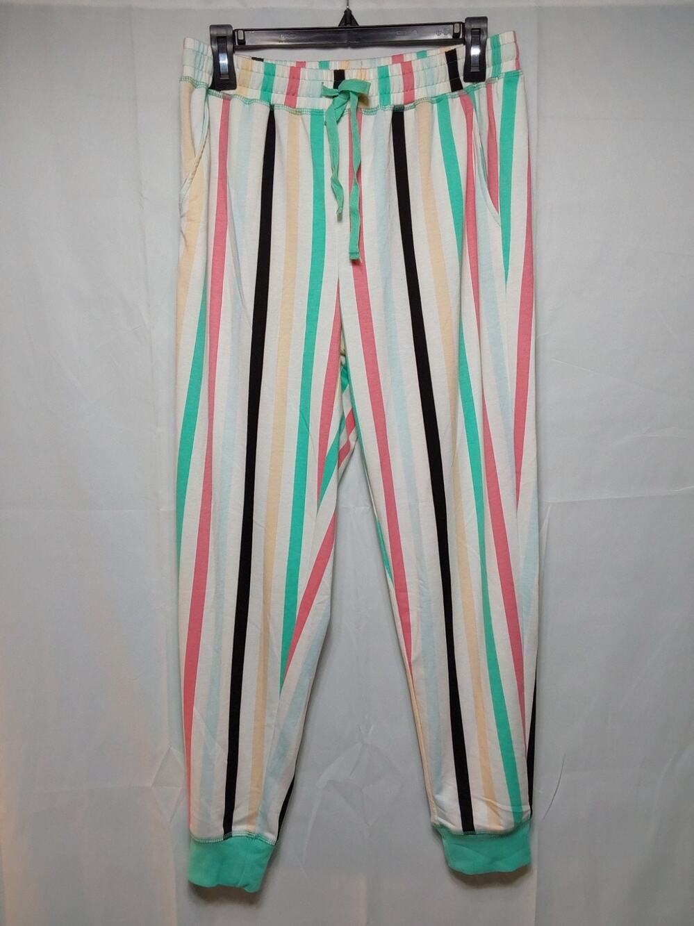 LuLaRoe Medium Multicolor Pastel Stripped Jax Joggers #J25